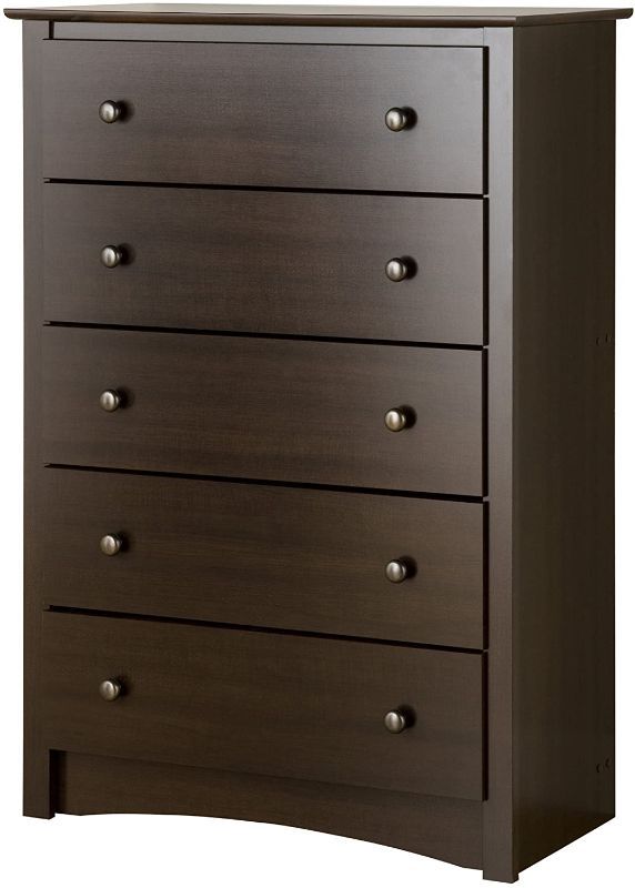 Photo 1 of ***MISSING SOME HARDWARE*** Prepac Fremont 5 Drawer Chest, Espresso Brown
