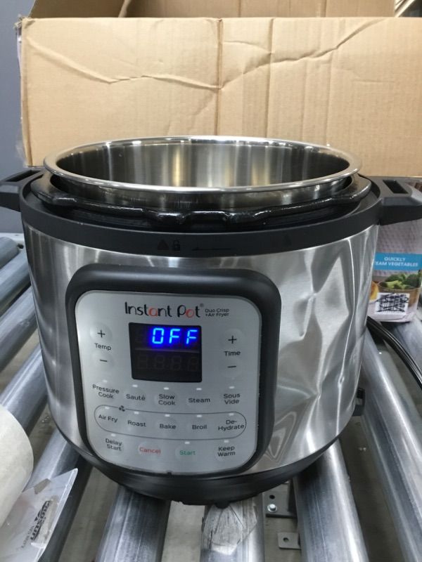 Photo 2 of ***PARTS ONLY*** Instant Pot Duo Crisp Large 6Qt 11-in-1 Air Fryer & Electric Pressure Cooker Combo with Multicooker Lid that Air Fries, Steams, Slow Cooks, Sautés, Dehydrates & More, Free App With 1300 Recipes
