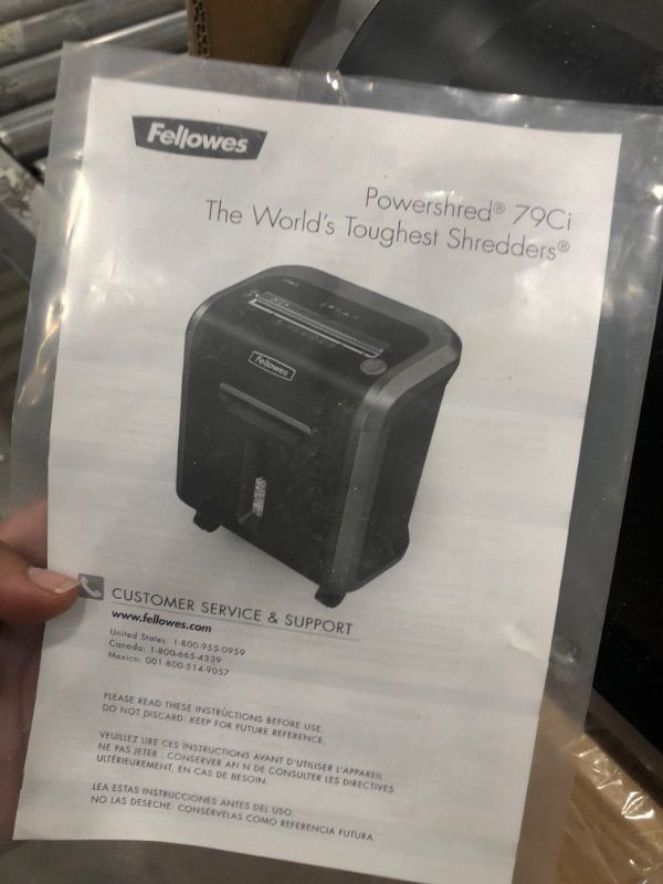 Photo 1 of ***PARTS ONLY*** Amazon Basics 15-Sheet Heavy Duty Cross-Cut Paper and Credit Card Home Office Shredder, Quiet Working with 6-Gallon Bin, Black
