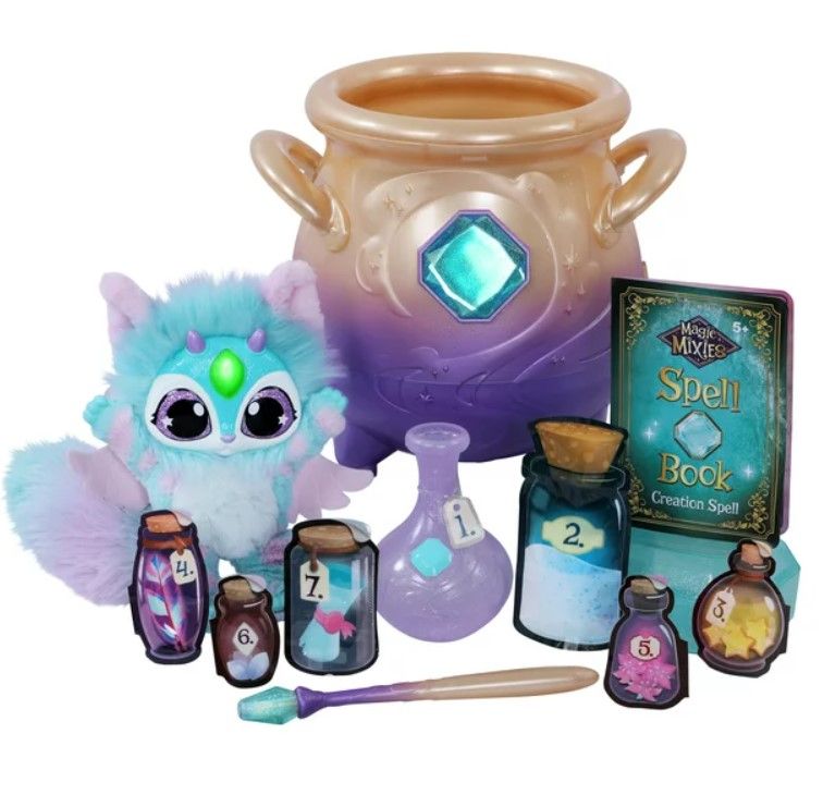 Photo 1 of Magic Mixies Magical Misting Cauldron with Interactive 8 inch Blue Plush Toy