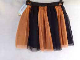Photo 1 of Cat & Jack GirlsM 7/8 Halloween Skirt Black/Orange Fall Tutu NWT
