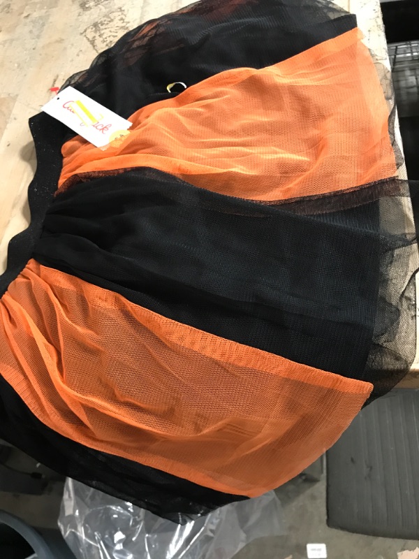 Photo 1 of Cat & Jack GirlsM 7/8 Halloween Skirt Black/Orange Fall Tutu NWT
