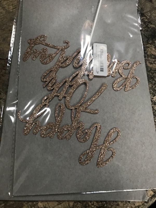 Photo 2 of 2 PACK**Happy 70th Birthday Cake Topper Rose Gold Glitter for 70th Birthday Party Decorations, 70th Birthday Cake Topper,70th Birthday Cake Decorations,70th Birthday Decorations for Women (Double Sided)
