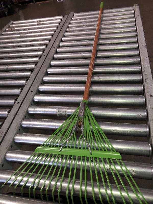 Photo 2 of 22-Tine Steel Leaf Rake with 6 in. Cushioned Handle
