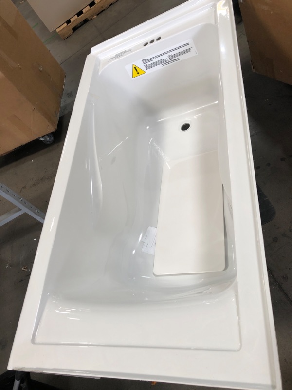 Photo 5 of American Standard EverClean 60 in. x 32 in. Left Drain Soaking Tub in White