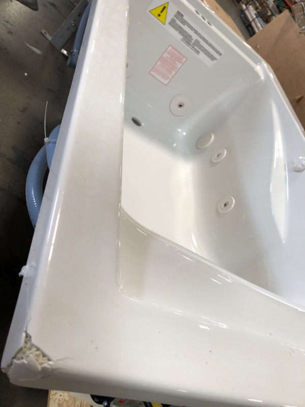 Photo 3 of American Standard Everclean Whirlpool Bathtub Tub Deep 60x36" White 2771lc.020
