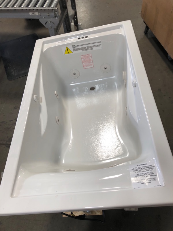 Photo 5 of American Standard Everclean Whirlpool Bathtub Tub Deep 60x36" White 2771lc.020
