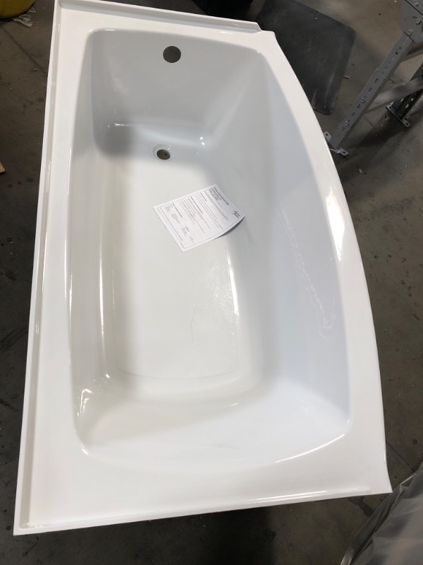 Photo 6 of American Standard Ovation 60 in. Right Drain Bathtub in Arctic White