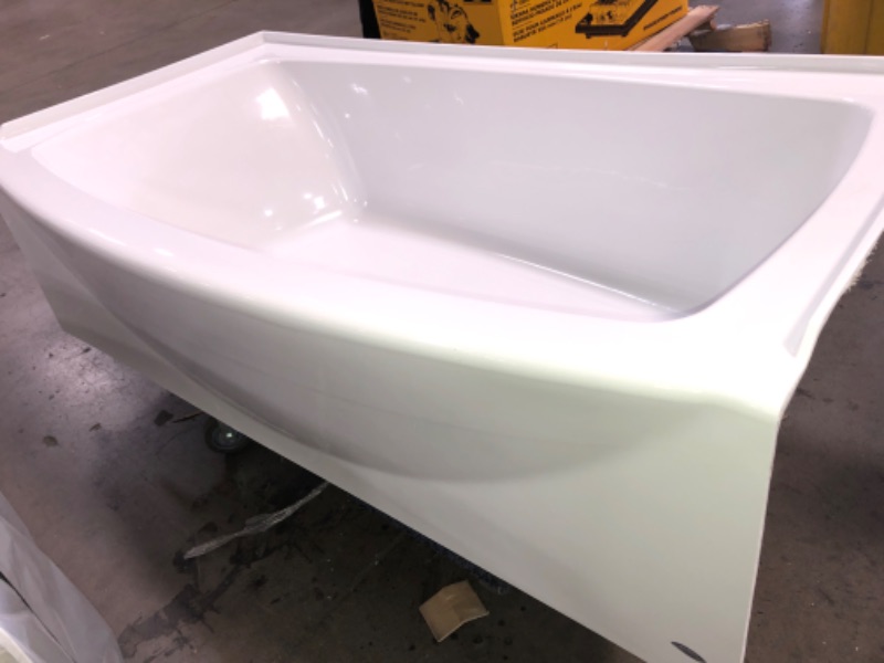 Photo 3 of American Standard Ovation 60 in. Right Drain Bathtub in Arctic White