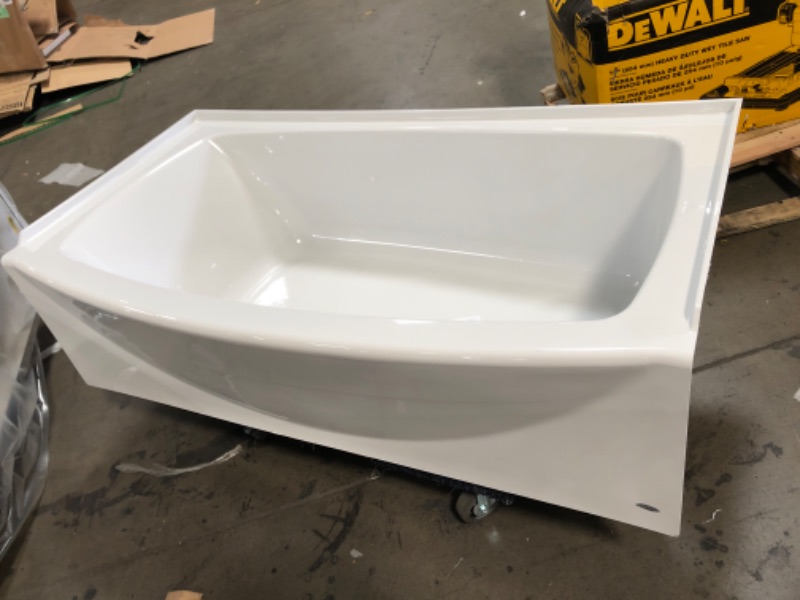 Photo 5 of American Standard Ovation 60 in. Right Drain Bathtub in Arctic White