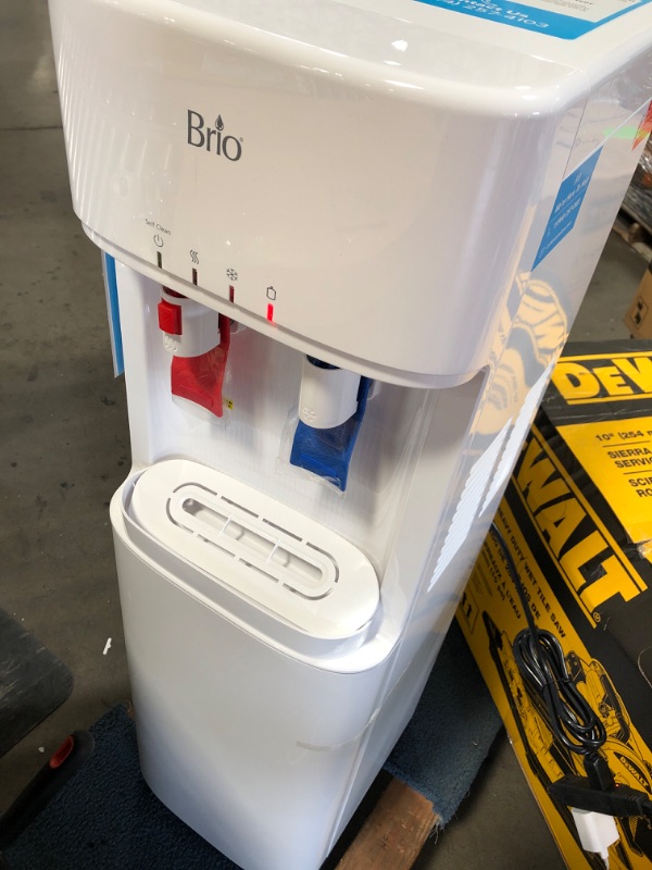 Photo 6 of Brio 300 Series Hot and Cold Water Self Cleaning Ozone Bottom Loading Water Cooler Water Dispenser in White
