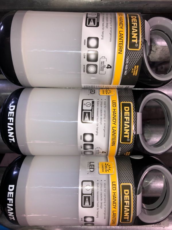 Photo 2 of Defiant 300 Lumens Handy Lantern in Grey-3 PACK 