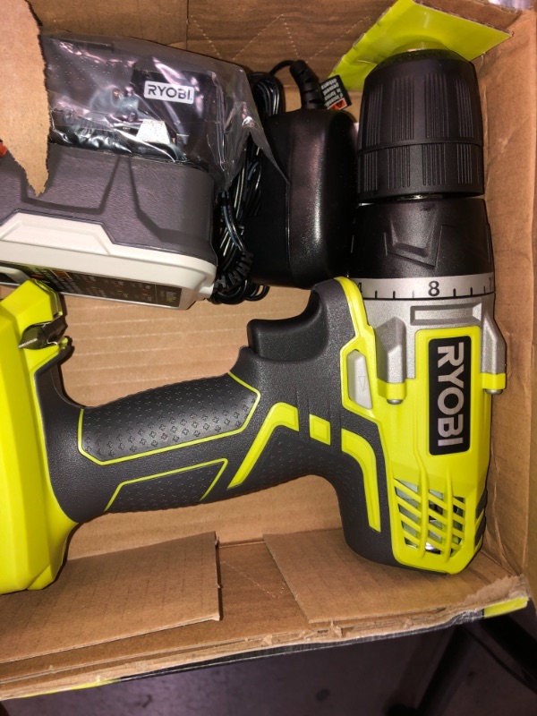 Photo 2 of RYOBI 12-Volt Lithium-Ion Cordless 3/8 in. Drill/Driver Kit with 12-Volt Battery and Charger
