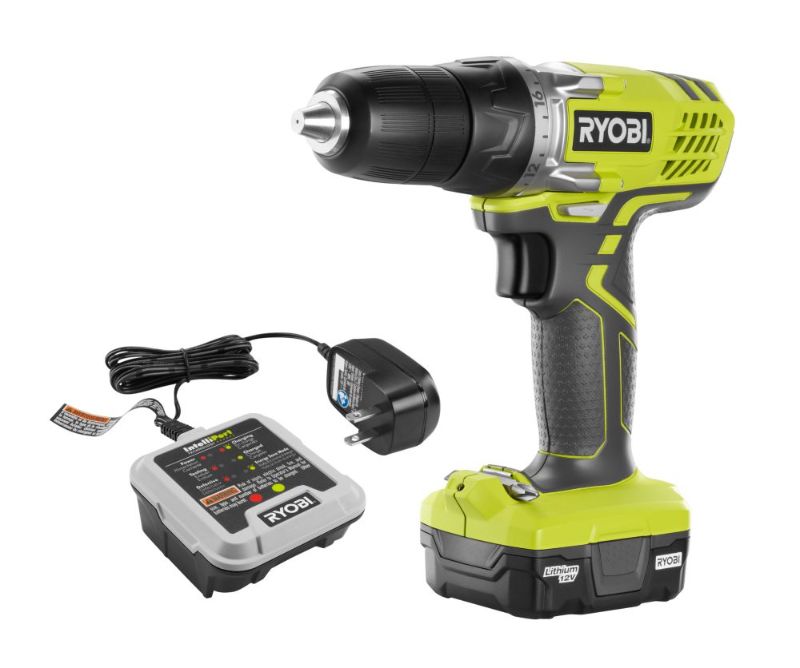 Photo 1 of RYOBI 12-Volt Lithium-Ion Cordless 3/8 in. Drill/Driver Kit with 12-Volt Battery and Charger
