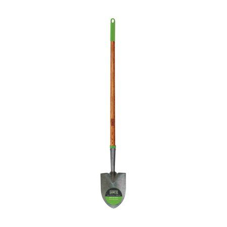 Photo 1 of Ames 2916100 2 in. X 6 in. X 52.88 in. Long Handle Round Point Floral Shovel
