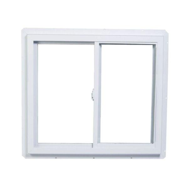 Photo 1 of 31 3/8"x16 1/8" Series Slider Dual Vent Fin Vinyl Window - White