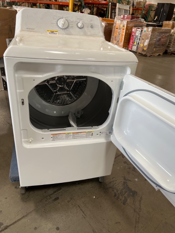 Photo 1 of Hotpoint 6.2 cu. ft. White Electric Vented Dryer with Auto Dry