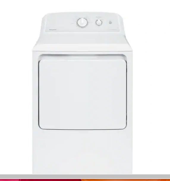 Photo 1 of Hotpoint 6.2 cu. ft. White Electric Vented Dryer with Auto Dry