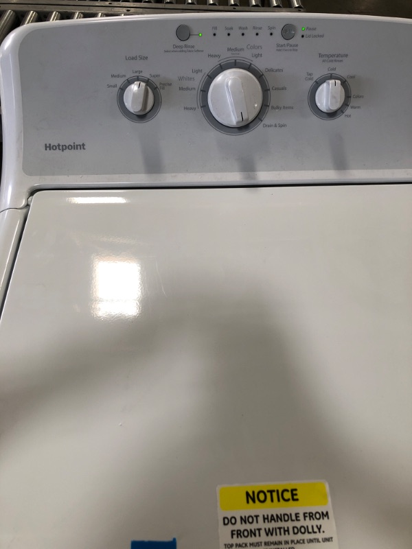 Photo 15 of Hotpoint 3.8 cu. ft. White Top Load Washer with Agitator