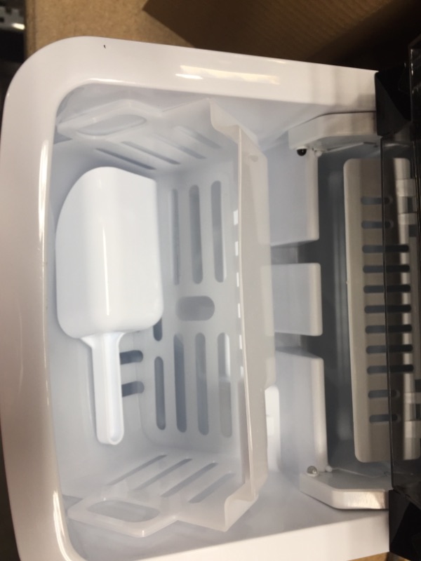 Photo 1 of Silonn Ice Makers Countertop, 9 Cubes Ready in 6 Mins, 26lbs in 24Hrs, Self-Cleaning Ice Machine with Ice Scoop and Basket, 2 Sizes of Bullet Ice for Home Kitchen Office Bar Party
