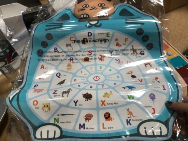 Photo 1 of Alphabet Learning Toys for Toddler Kids, Electronic Alphabet Chart Educational Toys Talking ABC, 123s, Music Poster, Alphabet Learning at Home, Daycare, Preschool, Kindergarten, Gifts for Boys Girls
