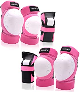 Photo 1 of   Protective Gear Set for Youth/Adult Knee Pads Elbow Pads Wrist Guards for Skateboarding Roller Skating Inline Skate Cycling Bike BMX Bicycle Scootering 6pcs - LG
