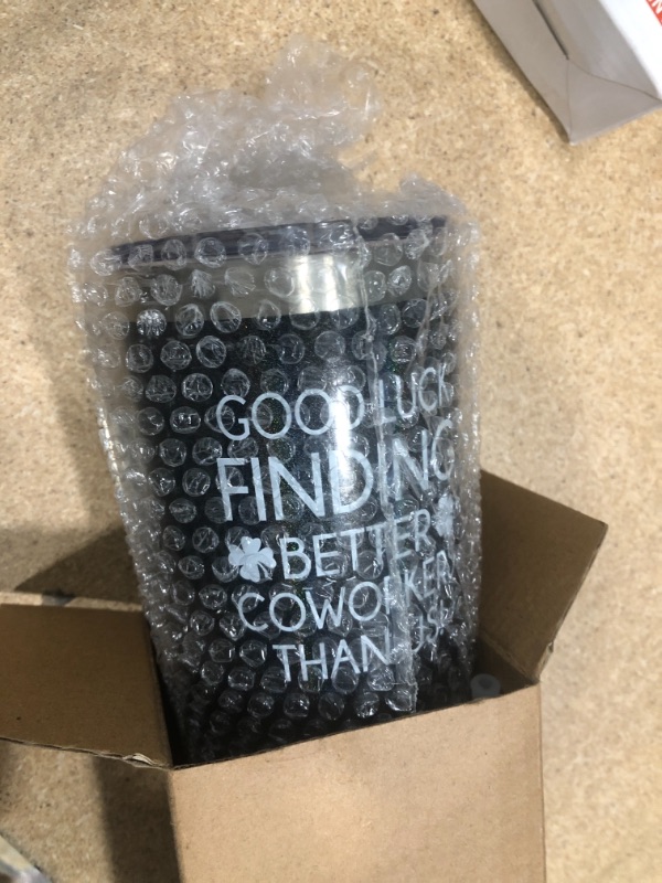 Photo 2 of Going Away Gifts for Coworker Women Goodbye,Farewell,Retirement,Leaving Gifts for Colleague Boss Friends,Good Luck Finding Better Coworkers Than Us Tumbler Cup Mug 20OZ Glitter charcoal
