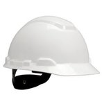 Photo 1 of 3M H-701P Hard Hat, White, 4-Point Pinlock Suspension