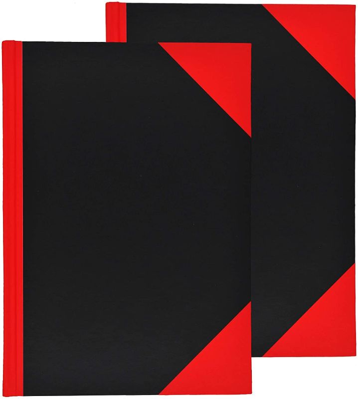 Photo 1 of LYTek Classic Notebook Journals, 2 Pack 5.25"x8.25" Lined Hardcover Notebooks,120Gsm Premium White Thick Paper,Ghosting and Bleeding Resistance,Premium Acid Free Paper. (Black&Red)
