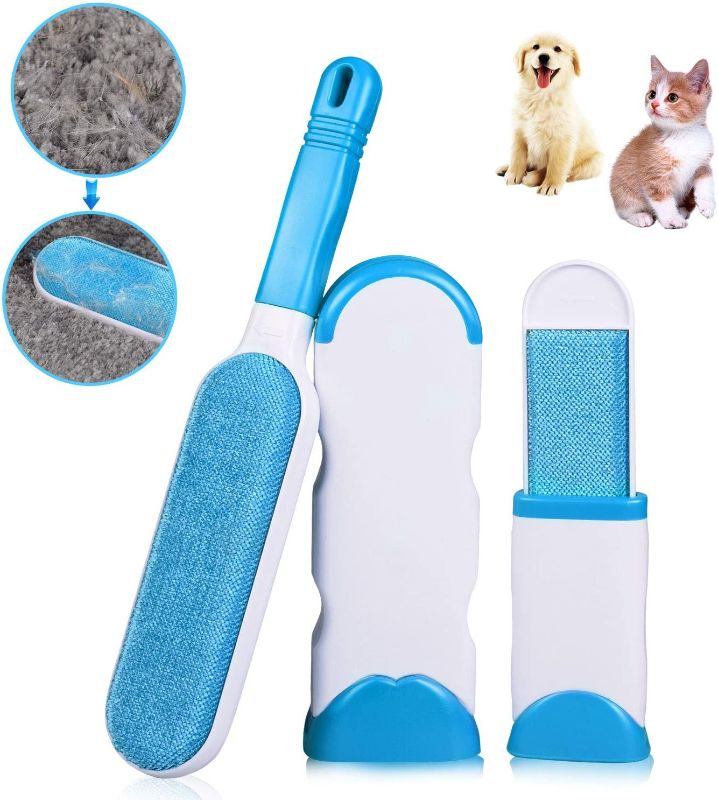 Photo 1 of CPSYUB Pet Hair Remover, 2 in 1 Double-Sided Dog/Cat Lint Brush with Self-Cleaning Base, Pet Hair Roller for Pet Hair Fur Remover for Furniture, Clothing
