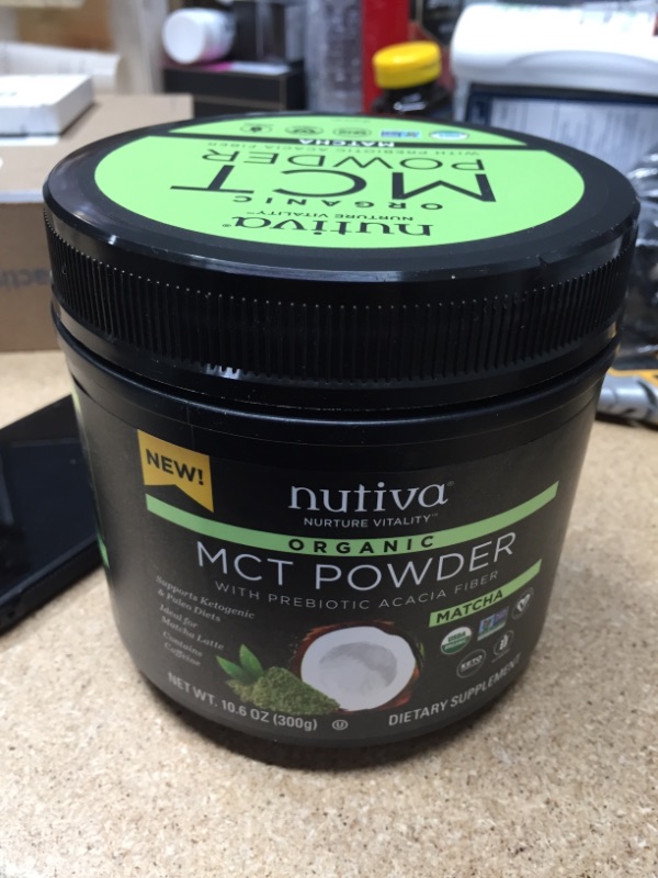 Photo 2 of Organic MCT Powder Matcha 10.6 Oz by Nutiva (EXP: May 2022)