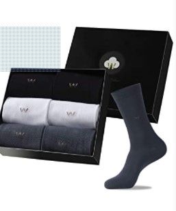 Photo 1 of Waynikue mens crew socks all season cotton dress socks assorted colors pack of 6
