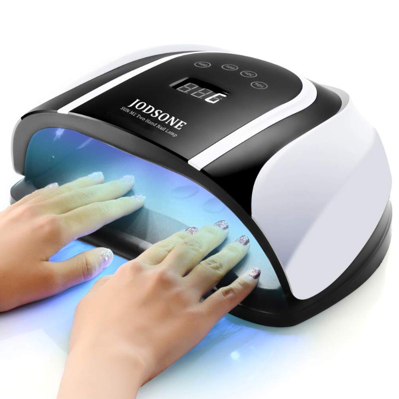 Photo 1 of JODSONE 120W UV LED Nail Lamp for Two Hand, Led Nail Light for Gel Nails with 54 Pcs Light Bead, Gel Nail Lamp Quick Curing Nail Gel Polish, Nail Dryer Suitable Salon and Home Use,Black
