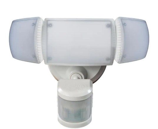 Photo 1 of 270° White Motion Activated Outdoor Integrated LED Triple Head Flood Light with Adjustable Color Temperature
