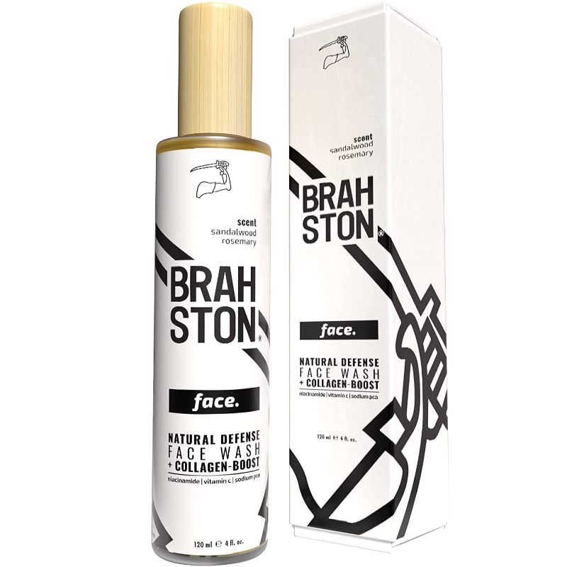 Photo 1 of 
BRAHSTON | NATURAL DEFENSE FACE WASH + COLLAGEN-BOOST | Organic + 99% Natural | Strong + Effective | Hydrating, Refreshing, Deep Cleaning, Gel Cleanser for Daily Facial Protection | 4 Fl. Oz. **EXP 03-2022**
