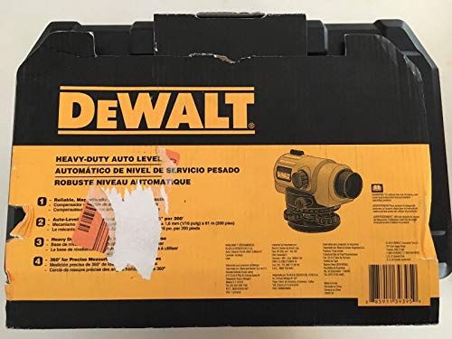 Photo 1 of DEWALT 13 in. 26X Magnification Automatic Optical Level ±1/32 in. per 100 Ft. Accuracy DW096
