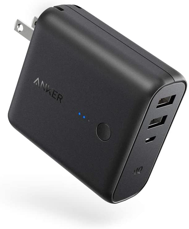 Photo 1 of Anker PowerCore Fusion 5000, Portable Charger 5000mAh 2-in-1 with Dual USB Wall Charger, Foldable AC Plug and PowerIQ, Battery Pack for iPhone, iPad, Android, Samsung Galaxy, and More
