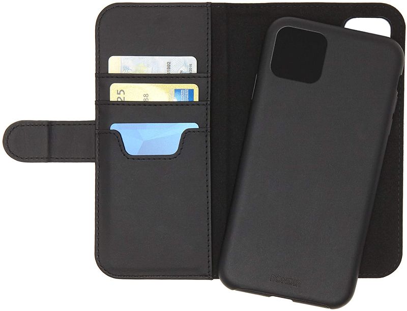 Photo 1 of Bondir Black Case (2 in 1) Magnetic Detachable Leather Wallet Case Compatible with iPhone XR, iPhone 11
