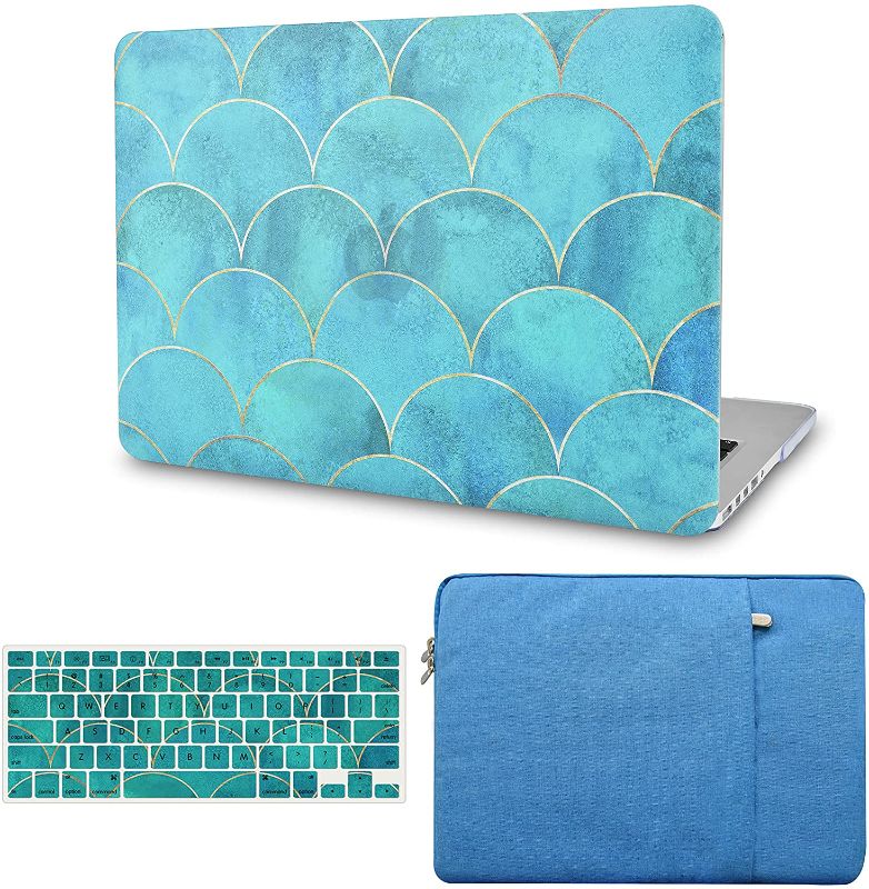 Photo 1 of KECC Compatible with MacBook Air 13 inch Case 2020 2019 2018 Release A1932 Retina Display + Touch ID Protective Plastic Hard Shell + Keyboard Cover + Sleeve (Japanese Circle Pattern)
