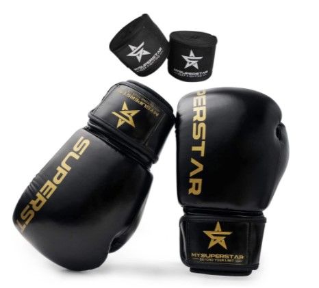 Photo 1 of MYSUPERSTAR Premium Boxing Gloves & Hand Wraps for Heavey Punching Bag Kickboxing Muay Thai Sparring MMA UFC Martial Arts for Men Women Boys Girls Boxing Gear Equipment, Gym Training Workout
SIZE: 12 OZ *