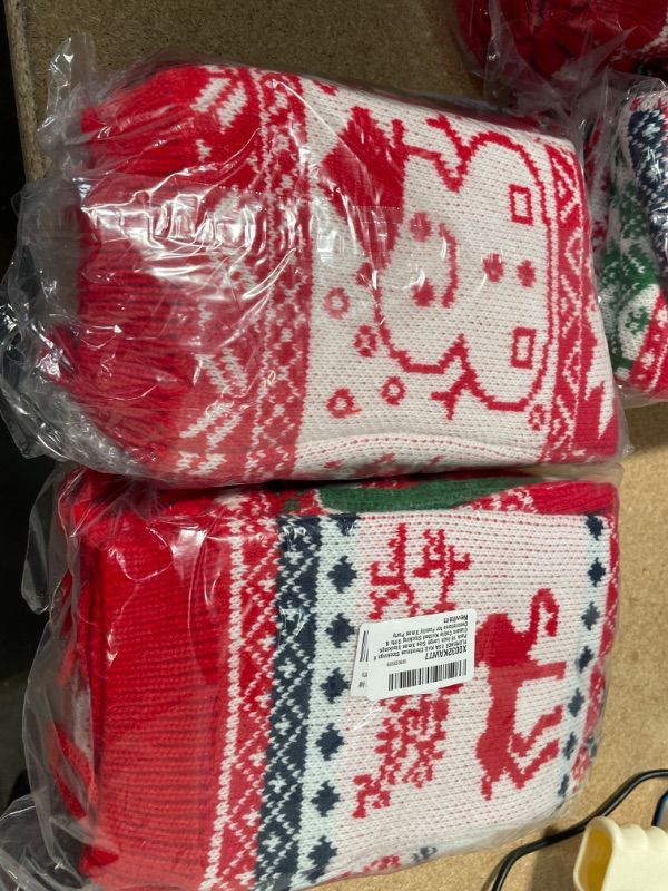 Photo 1 of 2PCK-FLORENCE IISA Knit Christmas Stockings 6 Pack 18 Inch Large Size Xmas Stockings, Classic Cable Knitted Stocking Gifts & Decorations for Family Xmas Party