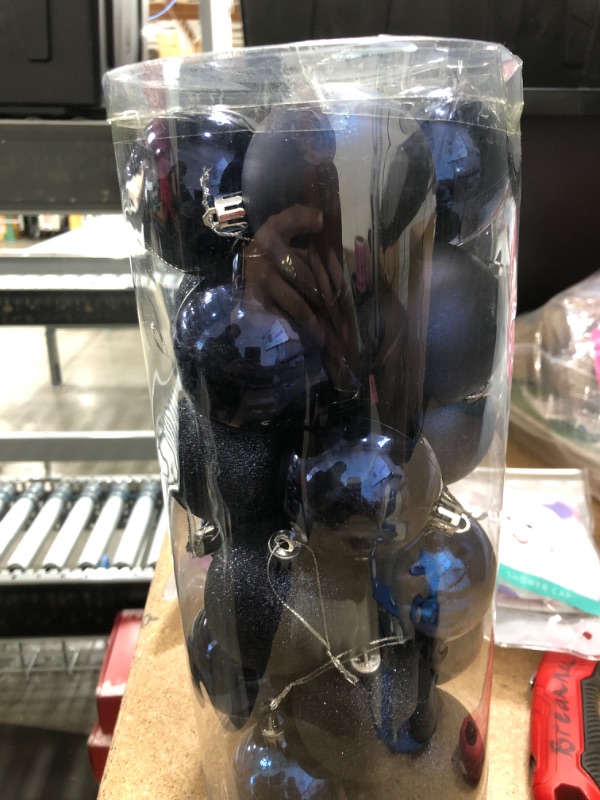 Photo 1 of Emopeak 24Pcs Christmas Balls Ornaments for Xmas Christmas Tree - Shatterproof Christmas Tree Decorations Hanging Ball for Holiday Wedding Party Decoration (Purplish Blue, 2.5"-6.2CM)
