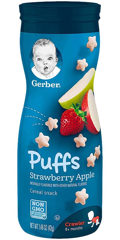 Photo 1 of SOLD AS IS- BEST BUY- 18 FEB 2023-Gerber Graduates Up-Age Strawberry Apple Puff Snack, 1.48 Ounce (Pack of 6)
