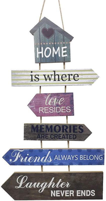 Photo 1 of Gywyw Wooden Family Wall Decor Home Hanging Wall Sign Rustic Decoration Farmhouse Wall Art for Living Room, Bedroom and Kitchen, Housewarming Gift
