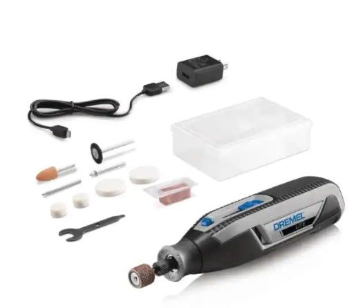 Photo 1 of Dremel
Lite 7760 4-Volt Variable Speed Lithium Ion Cordless Rotary Tool Kit with 10 Accessories