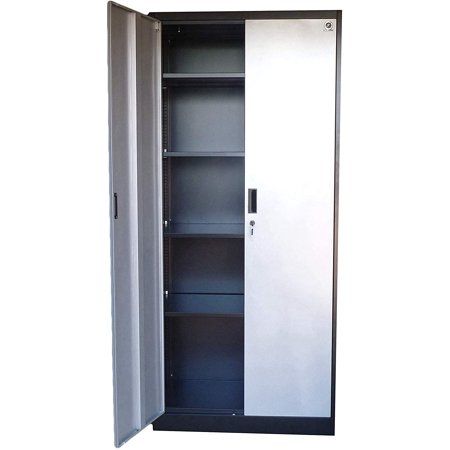 Photo 1 of **READ BELOW** Storage Cabinets with Doors and Shelves - 71" Tall, Lockable Metal Cabinet, 5 Adjustable Shelves for Tools - Sturdy Utility Locker for Garage, Kitchen