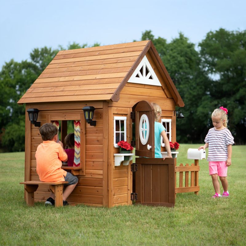 Photo 1 of **DAMAGED**Backyard Discovery Aspen Wooden Cedar Playhouse