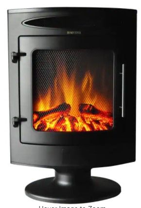 Photo 1 of Cambridge Freestanding Electric Fireplace Heater with Log Display - Black
