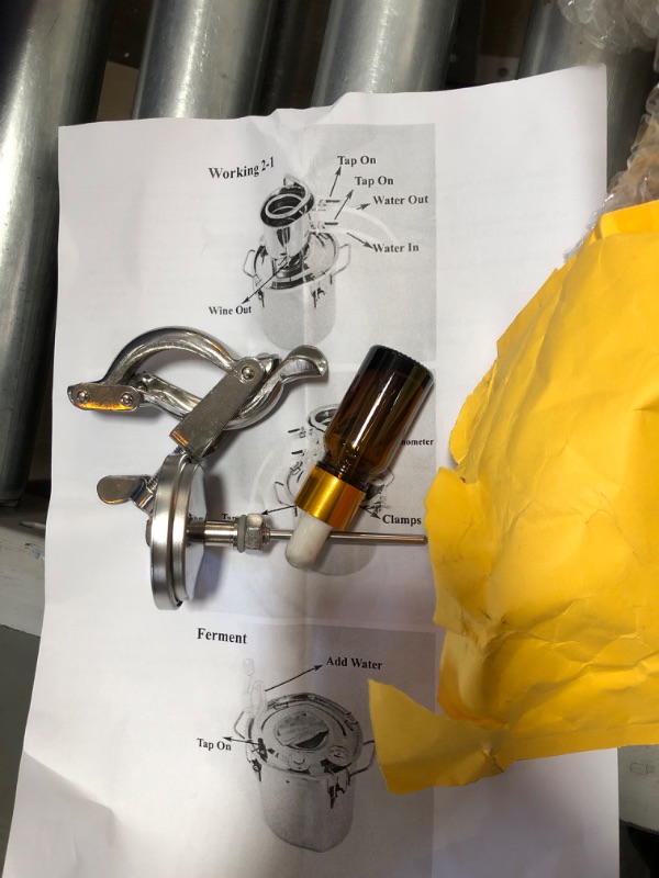 Photo 3 of **MISSING PARTS** YUEWO 5.8Gal/22Litres Stainless Steel Still Wine Making Kit Water Distiller Home Brewing Kit for DIY Whisky Wine Brandy Gin Vodka Alcohol (Produce 92% ABV)
