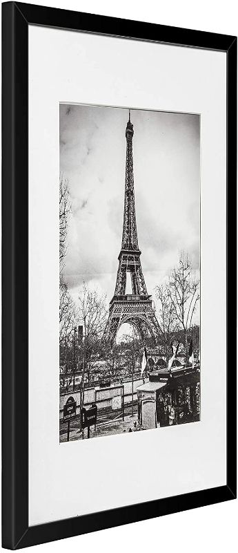 Photo 1 of **DAMAGED PAIR** 11x14 Picture Frame Set of 2,Display Pictures 8x10 with Mat or 11x14 Without Mat,Wall Gallery Photo Frames,Black
